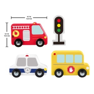 Set Fisher-Price JCY32 Masinute din Lemn pentru Copii 2 Ani 4 Piese Design Educativ - Img 6
