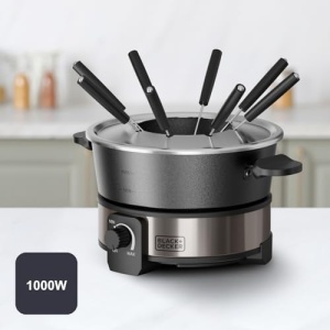 Set fondue electric BlackDecker BXFC1000E 1000W 2L Termostat reglabil - Img 2