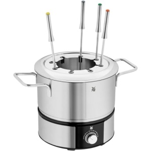 Set fondue WMF Lono pentru 8 persoane, fondue electric, 1400 W, reglare temperatura, suport furculita, oala cu inductie 1.2l, oala fierbinte, otel inoxidabil mat - Img 10