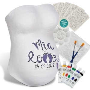Set Gips Abdrack Bebe Reer, 16 piese, pentru amintiri 3D, cu culori acrilice