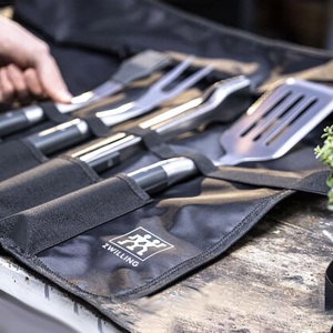 Set Grill ZWILLING BBQ 5 piese, ustensile din otel inoxidabil, manere lungi, cu geanta - Img 5