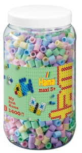 Set Hama Perle Maxi 8544, 1400 perle colorate, 10 mm, mix pastel
