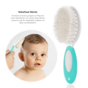 Set ingrijire bebelusi Reer BabyCare 5 piese perie par natural foarfeca siguranta - Img 7