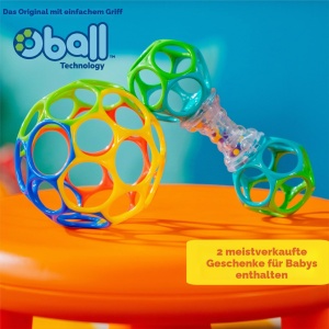 Set Jucarii pentru Bebei Bright Starts Oball - 2 Piese, BPA-fri, Unisex - Img 7