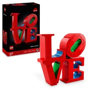 Set LEGO Art LOVE 31214 - Sculptura 3D pentru adulti, 791 piese, decorativ