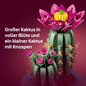 Set LEGO Botanicals 11509 Kaktus Decorativ cu Flori Roz 482 Piese pentru Copii si Adulti - Img 4