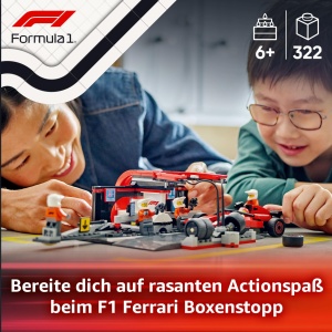 Set LEGO City Boxenstopp F1 cu Ferrari si 5 Minifiguri, 322 Piese - Img 2