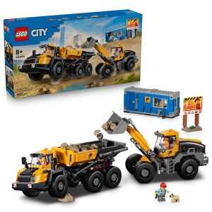 Set LEGO City - Camion basculant si incarcator cu 3 figurine, 1132 piese