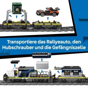 Set LEGO City - Politie si Hoti - Tren electric cu 6 minifigurine si accesorii - Img 5