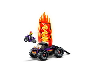 Set LEGO City Stuntz 60339 - Show Doppellooping cu 2 motociclete, Monstertruck si 7 minifigurine - Img 4