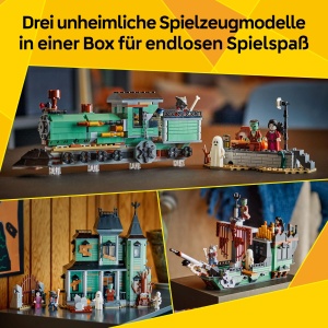 Set LEGO Creator Geisterhaus 3-in-1 cu 5 Minifigurine, 736 Piese - Img 3