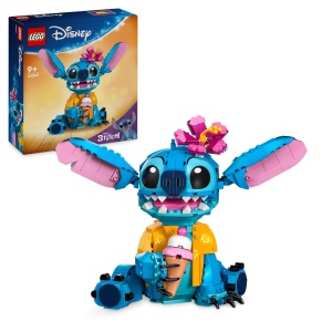 Set LEGO Disney Stitch 43249, Figurina cu Eiswaffel si Floare, 730 Piese