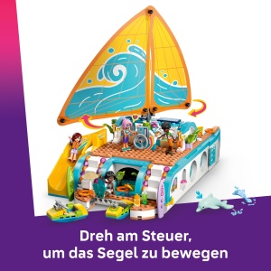 Set LEGO Friends Aventura cu Velierul 42664 Barca cu Panze 4 Minifigurine si 2 Delfini 685 Piese - Img 5