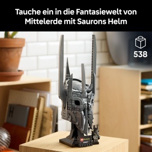 Set LEGO Icons 11373 - Saurons Helm, 538 piese, decoratiune pentru adulti - Img 2