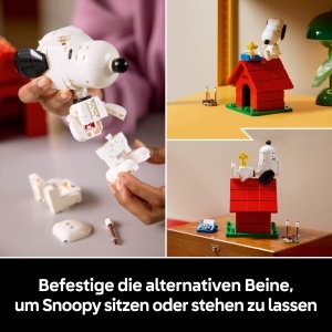 Set LEGO Ideas Peanuts Snoopys Hundehutte, 964 piese, decor retro - Img 4