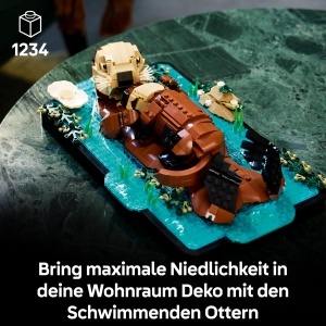 Set LEGO Idei Otter Inotator - 1234 piese, Decoratiune pentru Adulti - Img 2