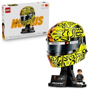 Set LEGO McLaren Lando Norris - Casca F1 cu Minifigur, Culoare Papaya-Orange si Negru - Img 1