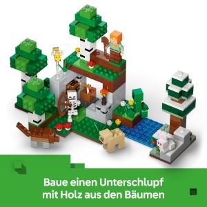 Set LEGO Minecraft - Erstes Abenteuer in der Noapte, 7 Figurine, 301 Piese - Img 5
