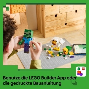 Set LEGO Minecraft Huhnerreiter 21582 - 344 piese, 3 figurine, decoratiune - Img 6