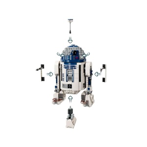 Set LEGO R2-D2 Star Wars 75379, 1050 piese, model detaliat, cadou pentru fani - Img 4