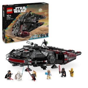 Set LEGO Star Wars 75389 - Millennium Falcon Intunecat, 1579 piese, 6 mini-figuri