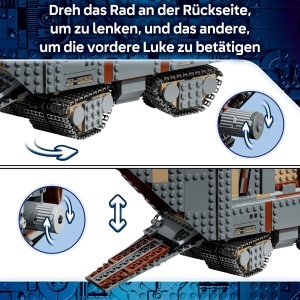Set LEGO Star Wars 75453 Offworld Sandkrawler cu 5 Minifigurine si Grogu - Img 4