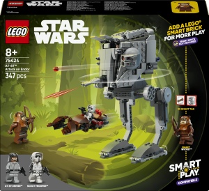 Set LEGO Star Wars AT-ST Angriff auf Endor 75424 cu 3 figurine, 347 piese