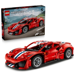 Set LEGO Technic Ferrari 488 Pista - 882 piese, V8, cu Lenkung - Img 1