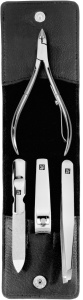 Set Manichiura ZWILLING CLASSIC INOX, 4 piese, Etui din piele neagra