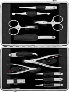Set manichiura ZWILLING TWINOX 12 piese, etui din piele neagra