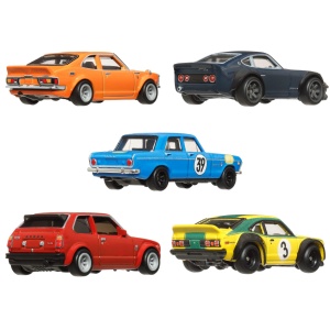 Set masini de colectie Hot Wheels Premium Car Culture Japan Historics 4 5 modele die-cast scara 164 container de depozitare - Img 4