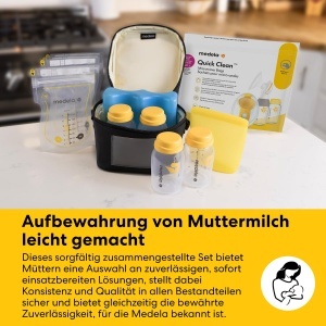 Set Medela pentru Pastrarea Laptelui Maternal, 150ml, Cu Beute Reutilizabile si Sac de Racire - Img 8