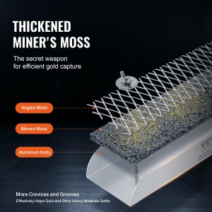 Set mini echipament pentru cautare aur VEVOR SL-12T 16 piese aluminiu rezistent portabil - Img 5