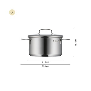 Set Mini Oale WMF 5-piese, Cromargan, Capacitate 0.9l - 1.5l, Inductie - Img 5