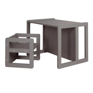 Set mobilier copii Roba 3in1 multifunctional lemn MDF culoare antracit