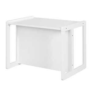 Set mobilier copii roba - banca si hocker 3 in 1, alb, din MDF - Img 12