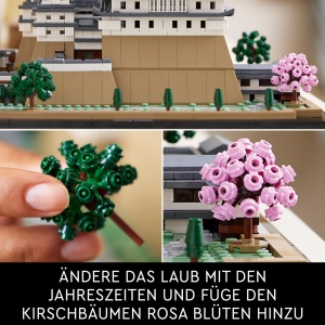 Set model LEGO Architecture Burg Himeji 21060, pentru adulti, cu 4 copaci de cires - Img 5