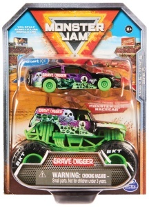 Set Monster Jam - Camion si Rennaut cu Design Detaliat, 164, pentru Stunts