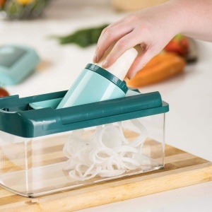 Set Nicer Dicer Fusion Julietti Genius 16 piese Mint verde, 26.5 x 11.5 x 14.5 cm - Img 3