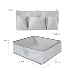 Set Organizator pentru Scaun Inalt roba, Culoare Gri, Include Boxa si Sac - Img 6