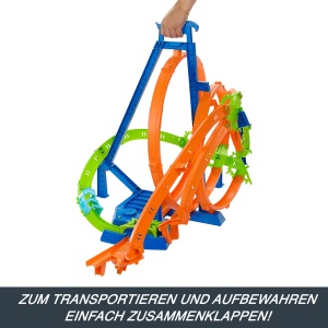 Set Pista Hot Wheels - Crash-Rennen cu 5 Zone de Impact, Accelerare Motorizata, 1 Masinuta Inclusa - Img 6