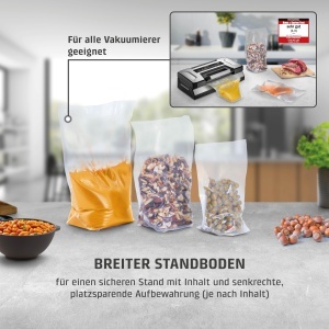 Set pungi CASO Profi Standbeutel 25 bucati BPA-Free rezistent la rupere - Img 3