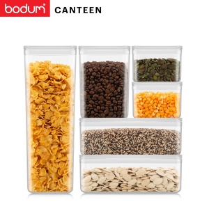 Set recipiente depozitare Bodum CANTEEN 6 piese BPA-free stivuibile transparente - Img 7