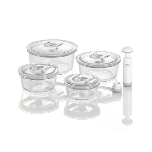 Set recipiente vid CASO VacuBoxx R-Set 4 sticla borosilicata BPA-free rezistente la caldura
