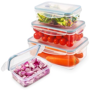 Set recipiente YASHE 4 piese plastic transparent BPA free 100 etans