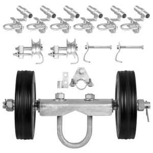 Set Schiebetor VEVOR GKIT6 Negru Argintiu Materiale rezistente