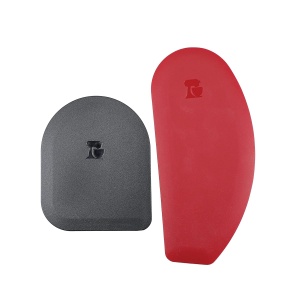 Set spatule de silicon KitchenAid, 2 piese, rezistente la caldura, rosunegru