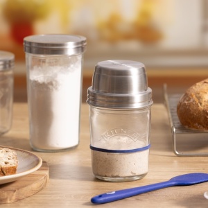 Set Starter pentru Sauerteig Kilner, 5 piese, 2x 350 ml, cu capac din otel inoxidabil - Img 2