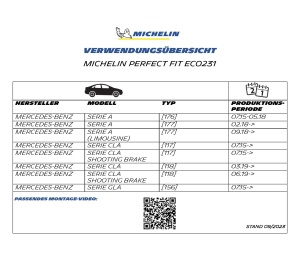 Set stergatoare MICHELIN Perfect Fit 600475mm pentru Mercedes Benz - Img 2