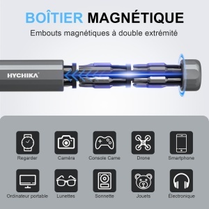 Set surubelnite de precizie HYCHIKA 39-in-1 otel S2 design compact si ergonomic - Img 2
